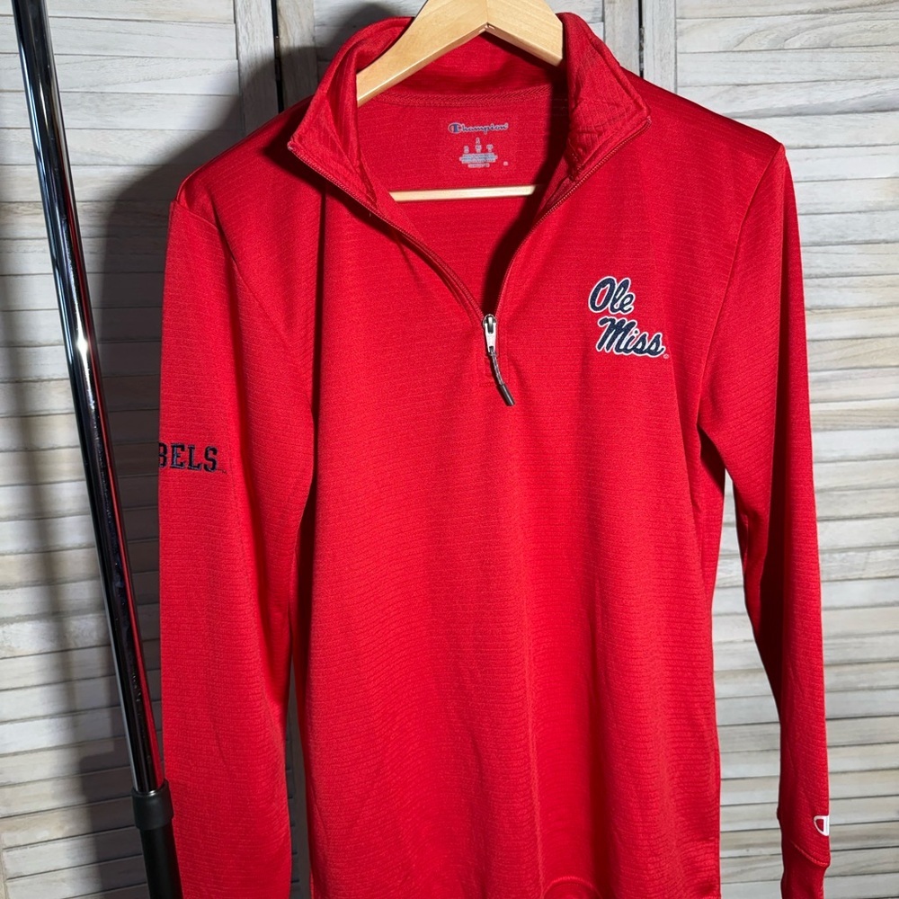 Ole Miss | Small | Champion Red Athletic Quarter Zip